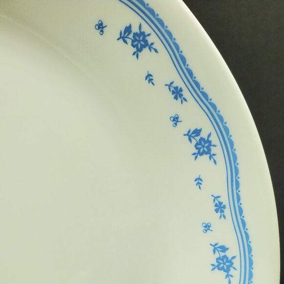 Corelle Morning Blue Platter Corning Blue Floral Oval Serving Plate - Picture 2 of 6